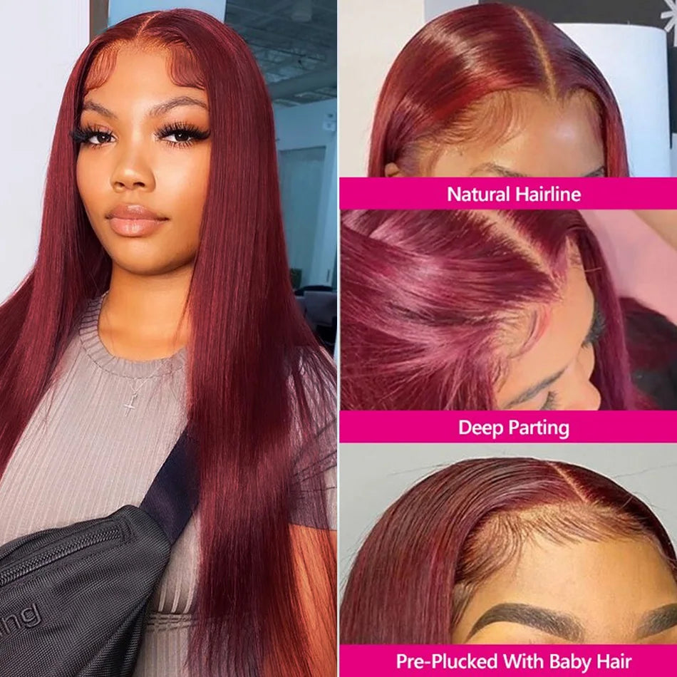 burgundy lace front wig - Kershan Eleganceburgundy lace front wig